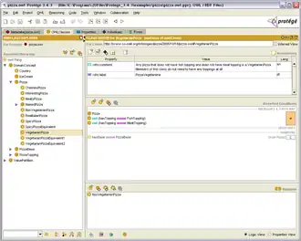 Скриншот программы Protégé