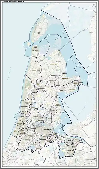 Северная Голландия на карте