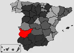 Бадахос на карте