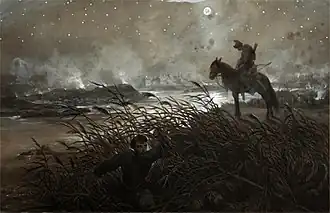 Художник Ю. Коссак. Переправа Скшетуского. 1889