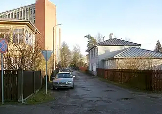 Вид от перекрёстка с улицей Баяру