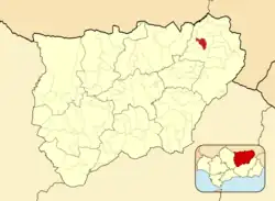 Расположение муниципалитета Пуэнте-де-Хенаве на карте провинции