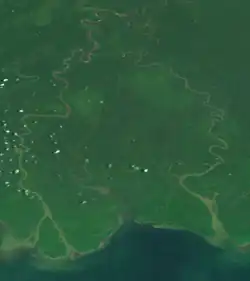 Космический снимок реки