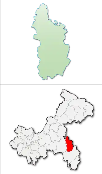 Цяньцзян на карте