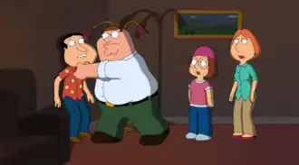 Промокартинка. Питер устраивает разборку с Гленном из-за его приставаний к Мег.