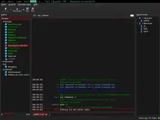 Скриншот программы Quassel IRC