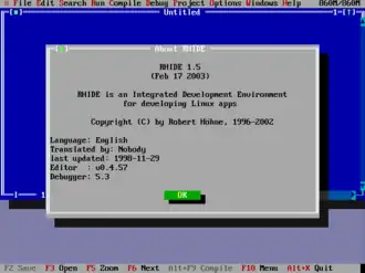 Скриншот программы RHIDE