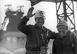 Горняки Урстемовы — сыновья ГСТ Ж. Урстемова — после смены на шахте