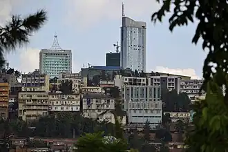 Здания в деловом центре Кигали, включая Kigali City Tower (самое высокое)