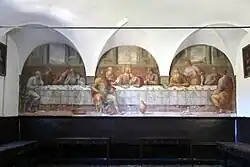 Тайная вечеря. 1535. Фреска. Сантуарий церкви Санта-Мария-дель-Сассо, Бибиена, Тоскана