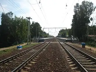 Остановочный пункт Правда, вид в сторону Москвы