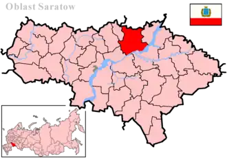 Вольский район на карте