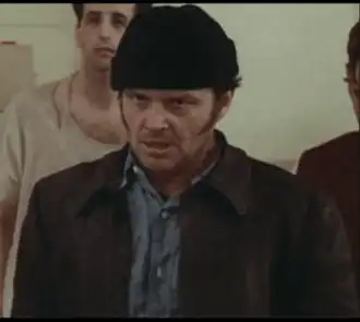 Джек Николсон в роли Р. П. Макмерфи, 1975