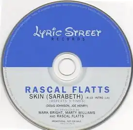 Обложка сингла Rascal Flatts «Skin (Sarabeth)» (2005)