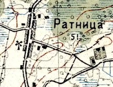 План деревни Ратница. 1941 год