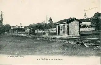 Вокзал Амброне-Прие (почтовая открытка, 1920 год)