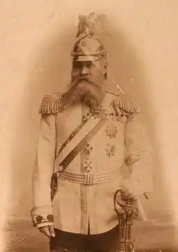 А. М. Ребиндер в парадной форме гвардейских кирасир