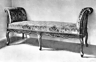 Кушетка Рекамье стиля терезианства и иосифинизма в Вене. Издание «Scholl Verlag», 1912 год