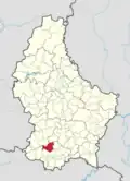 Расположение коммуны на карте Люксембурга