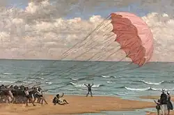 Парашют на пляже Кабур. 1910. Холст, масло. Частное собрание