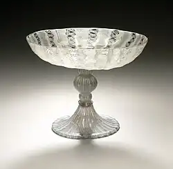 Тацца. Техника декорирования «стеклянная вить». Венеция. XVII в. Музей искусств округа Лос-Анджелес, США