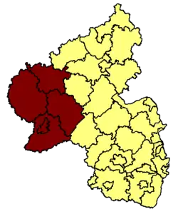 Административный округ Трир на карте