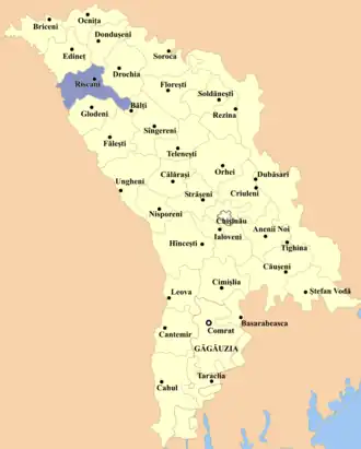 Рышканский район на карте