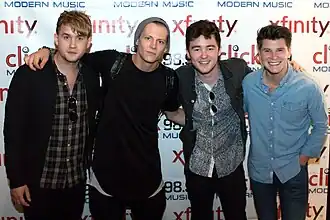 Rixton после выступления на Click 98.9 New Artist Showcase в августе 2014 года