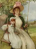 Мать и дочь на качелях (Счастливые времена), 1895.