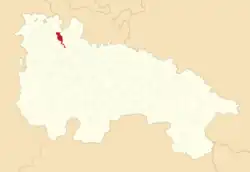 Расположение муниципалитета на карте провинции