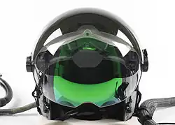 Лётный шлем HMSS Еврофа́йтер Тайфун британских ВВС. HMSS Helmet Mounted Symbology System — обеспечивает отображение полётной (приборной) информации на лицевом щитке шлема.