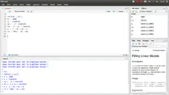 Скриншот программы RStudio