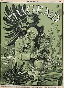 Обложка журнала «Югенд». №. 03, 1896