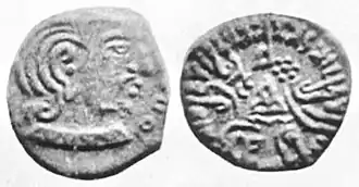 Монета с изображением Рудрасены IV