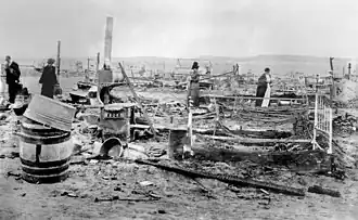 Руины колонии в Ладлоу после бойни