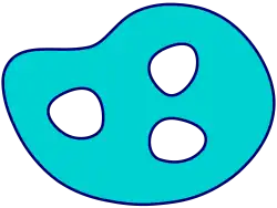 Внешняя граница и три внутренние компоненты