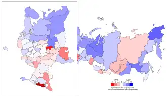 Сравнение результатов КПРФ или ЛДПР