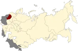 Западная область на карте РСФСР (20.07.1930)