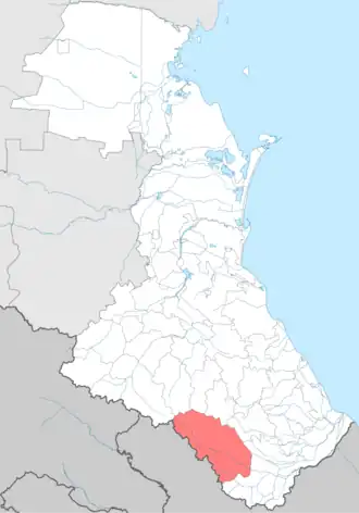 Рутульский район на карте