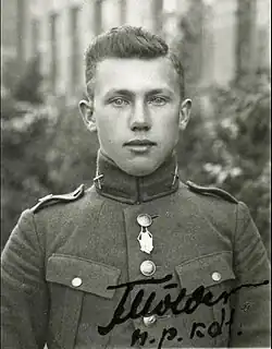 Кадет Военного училища Матс Мёльдер, 1920 год