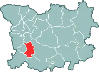 Слонимский повет на карте