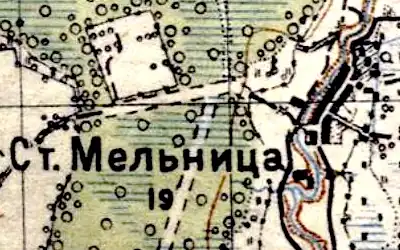 План деревни Старая Мельница. 1941 год