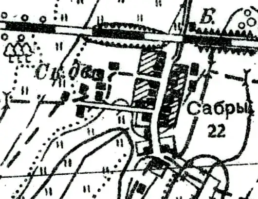 План деревни Сабры. 1939 год