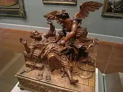 Ангел освобождает Святого Петра из темницы. Орех, резьба. Вустерский музей искусств, Массачусетс, США