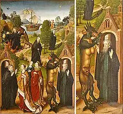 Сцены из жития Святого Виктора (справа — увеличенный фрагмент)