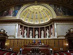Зал заседаний (Полуциркуль) Сената Франции