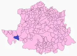 Расположение муниципалитета Салорино на карте провинции