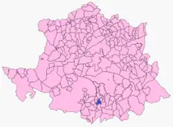 Расположение муниципалитета Сальватьерра-де-Сантьяго на карте провинции