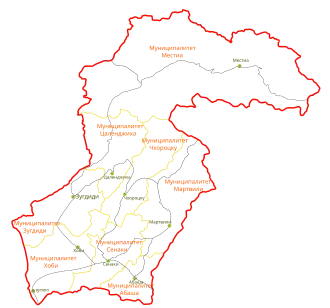 Самегрело-Верхняя Сванетия на карте