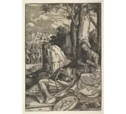 Самсон и Далила. Резцовая гравюра на меди